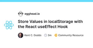 Store Values in localStorage with the React useEffect Hook