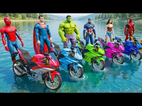 SPIDERMAN MOTORCYCLE RAMP CHALLENGE - PARKOUR ON A GIANT BOTTLE