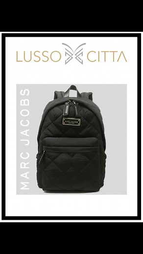Marc Jacobs Quilted Nylon Backpack - Lightweight Waterproof Material