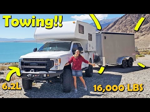 Towing with our Truck Camper! Let’s talk about MPG, Off Road, Weight… - Super Duty Build | Part 19