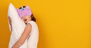 Nice Teenage Girl White Pyjamas Violet Stock Footage Video (100% Royalty-free) 1101398793 | Shutterstock