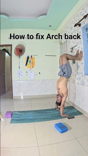 Practice this to fix your arch back for handstand #yoga #handstand