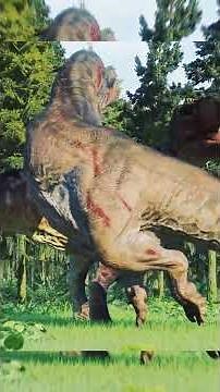 🦖Accurate GIGANOTOSAURUS vs Accurate T-REX in Jurassic World Evolution 2 #tyrannosaurus #jwe2 #dino