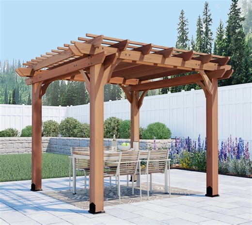 DIY Sturdy 10x10 Wooden Pergola Blueprint Plans Build Instruction Guide: Quality Design, Patio Deck Pool Backyard PDF - Etsy