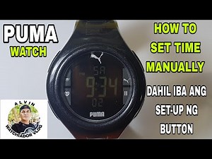 PUMA WATCH, HOW TO SET TIME MANUALLY.