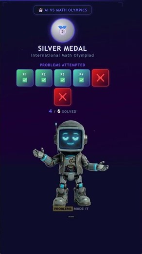 This 'Genius' AI Won Silver at the Math Olympics... Then These 2 Problems Broke It #Shorts