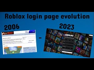 Evolution of the roblox login page (2006 - 2023)