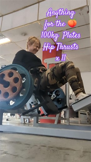 Bbotie Challenge: Hip Thrusts Machine x 100kg Plates x 11 #fitover40 #nadyacherrie