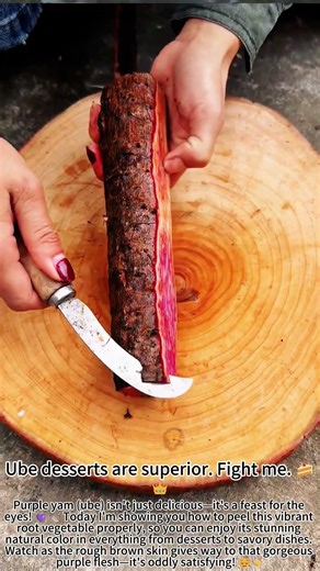 Purple Yam Peeling: Satisfying & Stunning! 💜🔪