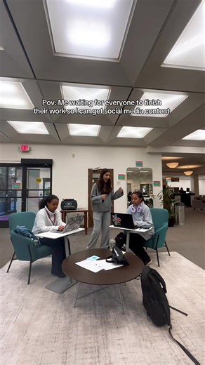 Just here to make some fun videos 😌✨ #meredithcollege #library #fyp #marketing #work