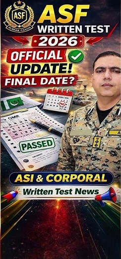 ASF Written Test 2026 Date Confirmed | ASI & Corporal Test End of March | Official Update
