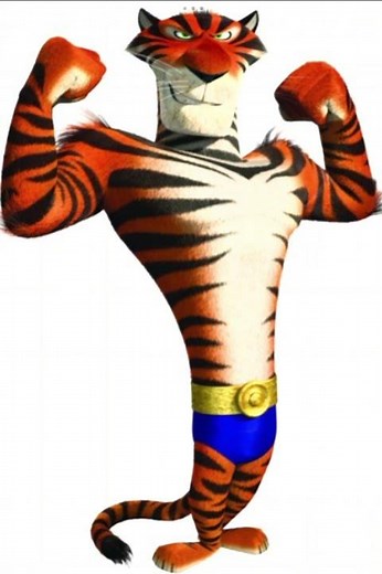 circus tiger Vitaly light the hoop on fire Madagascar 3