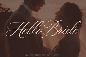 Hello Bride Fonts | Wedding Fonts, a Script Font by 50Fox