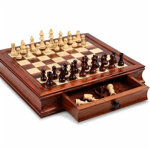 Magnetic Wooden Chess Set- Foldable Travel Chess Board- Portable Chess Game With Storage- Gift for Chess Lovers- Strategy Board Game - Etsy