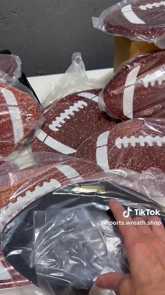 Glitter Football Signs for Craft Projects