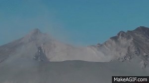 Explosive Vulcanian Eruption and Small Pyroclastic Flow, Sakurajima Volcano, Japan on Make a GIF