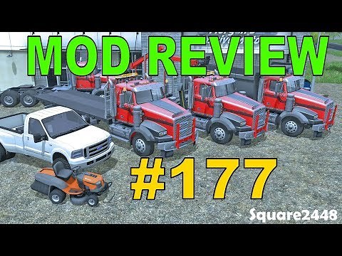 Farming Simulator 17 Mod Review #177 Husqvarna Mower, F350 Dually & Twin Star Pack