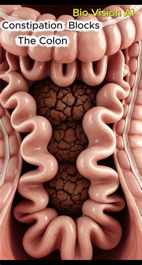 How Constipation Blocks the Colon | Realistic Anatomy Visualization