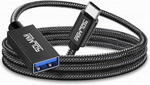 SOLMIMI USB C Female to USB Male Adapter Cable (4 ft) -USBC to USB Adapter with 5Gbps Data Transfer for Laptop, PC, Flash Disk, USB C Headphone - Walmart.com