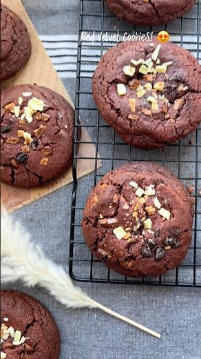 Red Velvet Cookies Recipe 🍪❤️| Soft and Fudgy homemade Cookies