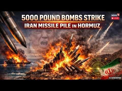 Iran US War LIVE | 5,000LB BOMBSHELL: Trump Destroys Iran Missile Piles in Hormuz | N18G