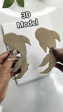 How to Make 3D Model ? 🤩 #youtube #diy #painting #viral #craft #3d #model #fish #short #shorts