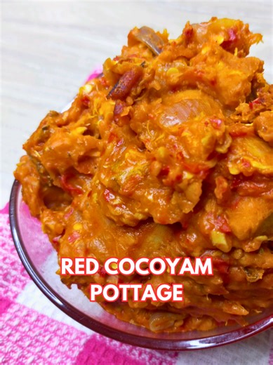 Red cocoyam pottage #pottage #cocoyam #red #easyrecipes