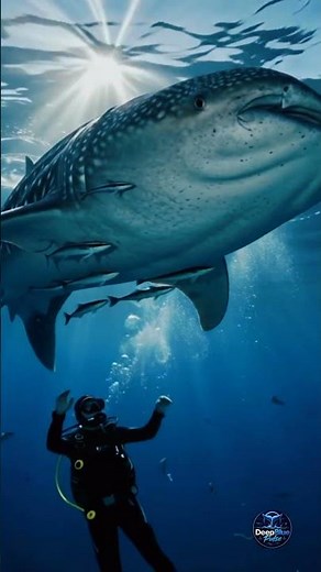 Diver's Incredible Encounter with a Gentle Giant Whale Shark 🦈 | Amazing Ocean Wildlife in 4K