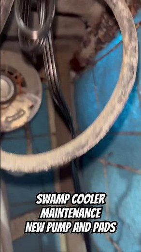 Swamp cooler maintenance new water pump and cool pads with a deep clean