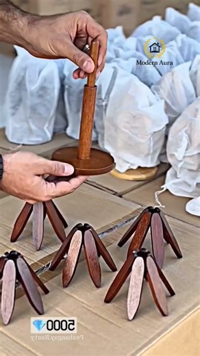 Elegant Floral Teapot with Wooden Stand | Vintage Tea Pot | Modern Aura Home