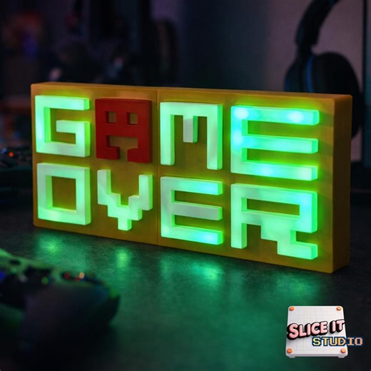 GAME OVER – Retro Arcade LED Lettering (3D Print .3mf Download) - Etsy UK