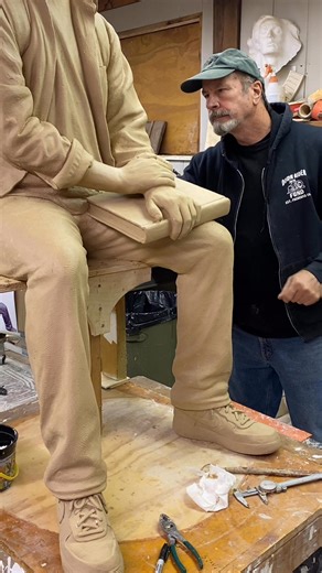 A little sculpting during halftime ￼ | Jeff Hall