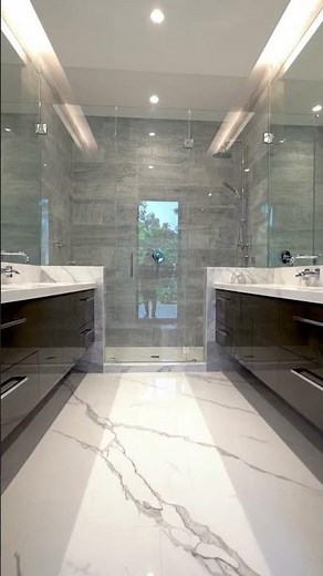 Modern Grey & White Bathroom Floor Tiles Design 2026 😲 Clean Look 😍 #shorts