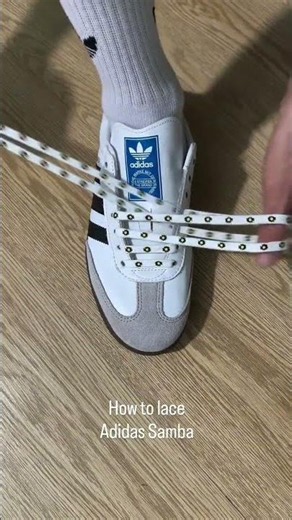 Easiest way to tie Adidas samba shoes | #shorts