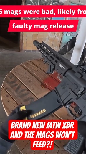 MTW XBR mag release is stuck open, no mags will seat! #airsoft #airsoftcqb #airsoftgun