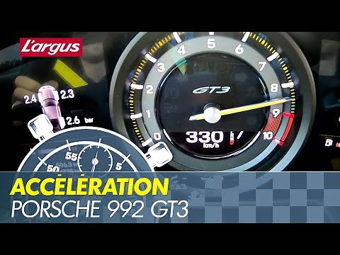 0-330 : Porsche 911 GT3 (992) ACCELERATION & TOP SPEED !