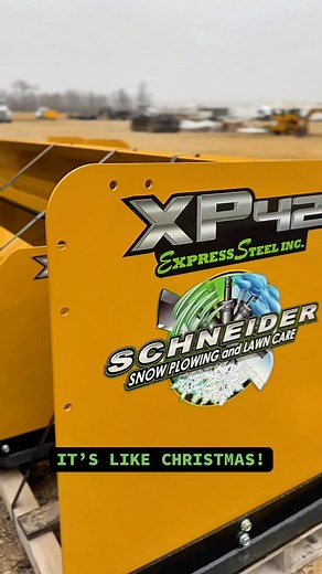 8K views · 54 reactions | Our new pushers arrived just in time for this snow season! It’s seriously like Christmas everyday around here at Schneider Snow Plowing & Lawn Care! #wisconsinsnow #snowplowing #snowseason | Schneider Snow Plowing and Lawn Care | Facebook
