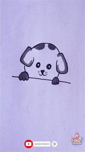🐶 Easy Cute Puppy Drawing 🐾 | Simple Drawing Tutorial #Shorts