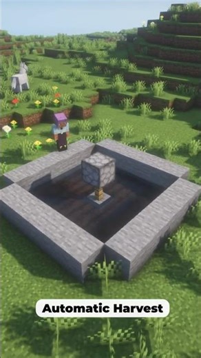 STOP FARMING FOOD WRONG 😳 Auto Harvest Farm Minecraft #minecraft #minecraftshorts #minecraftbuilding