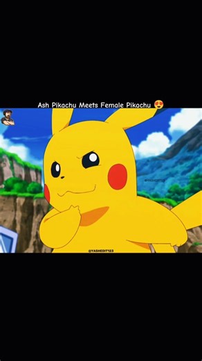 Yash Edit on Instagram: "Ash Pikachu Meets Female Pikachu 😍 #pikachu #pokemon #ash"