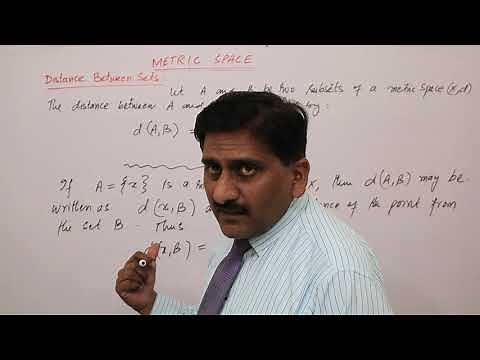 14. Distance between Sets | Metric Space | Prof Khalid