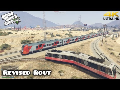 Grand Theft Auto V - Los Santos Local Train Revised Route with 2 Trains Mod