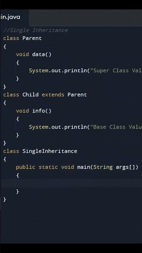 Single Inheritance Program in Java | OOPs Concepts | Core Java | Coding in Java |Inheritance Concept