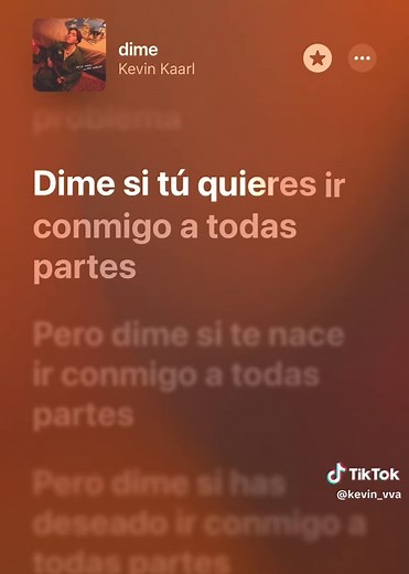 Canciones de amor de Kevin Kaarl: Dime