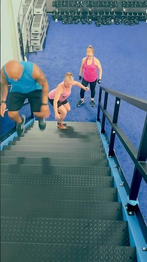 Fitness staircase and ramp training strength leg workouts