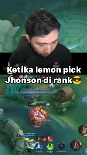 LEMON JHONSON RANK #lemon #shorts #mobilelegends