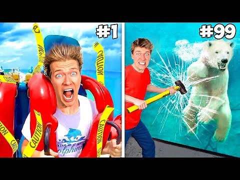BREAKING 100 RULES IN 24 HOURS!! Busting Myths, Breaking Laws & Destroying Dates vs Pranks