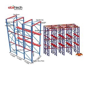 [Hot Item] Open Warehouse Rack Ebiltech OEM, ODM Industrial Shelving Drive in Racking