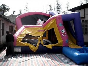 Hello Kitty Inflatable Amusement Bouncer Combo