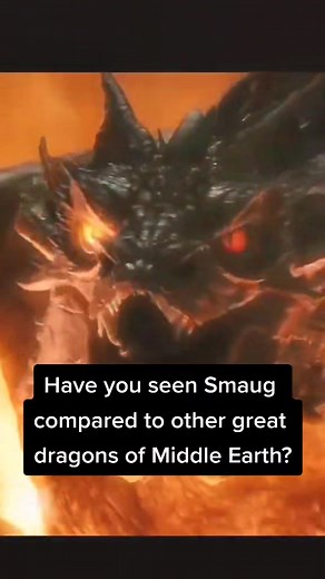 Have You seen Smaug Compared to other Dragons in Middle Earth? #didyouknow #tolkien #lotrtok #lotr #fypage #fyp #dragon